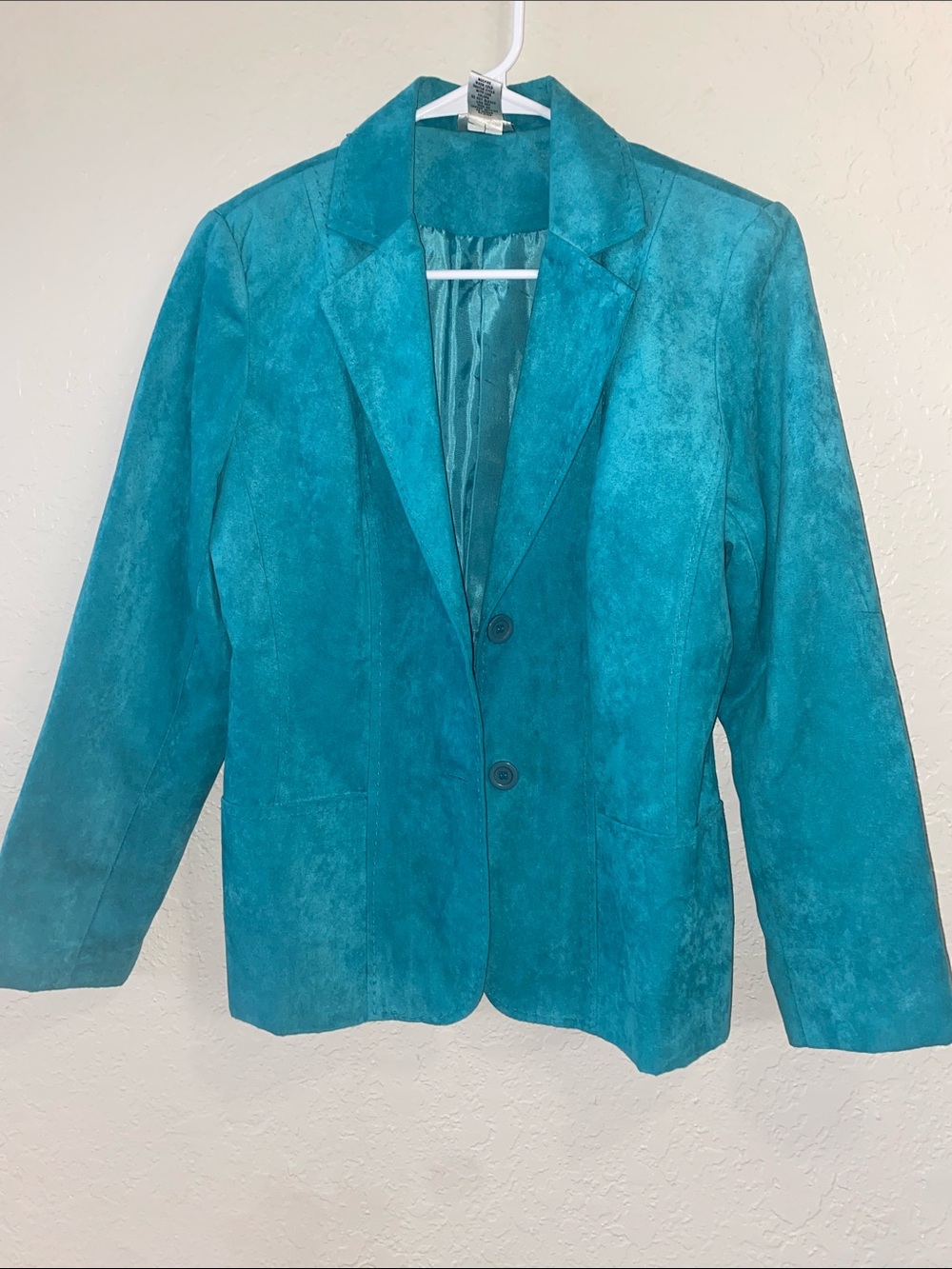 Kim Rogers Teal Suede-Look Blazer